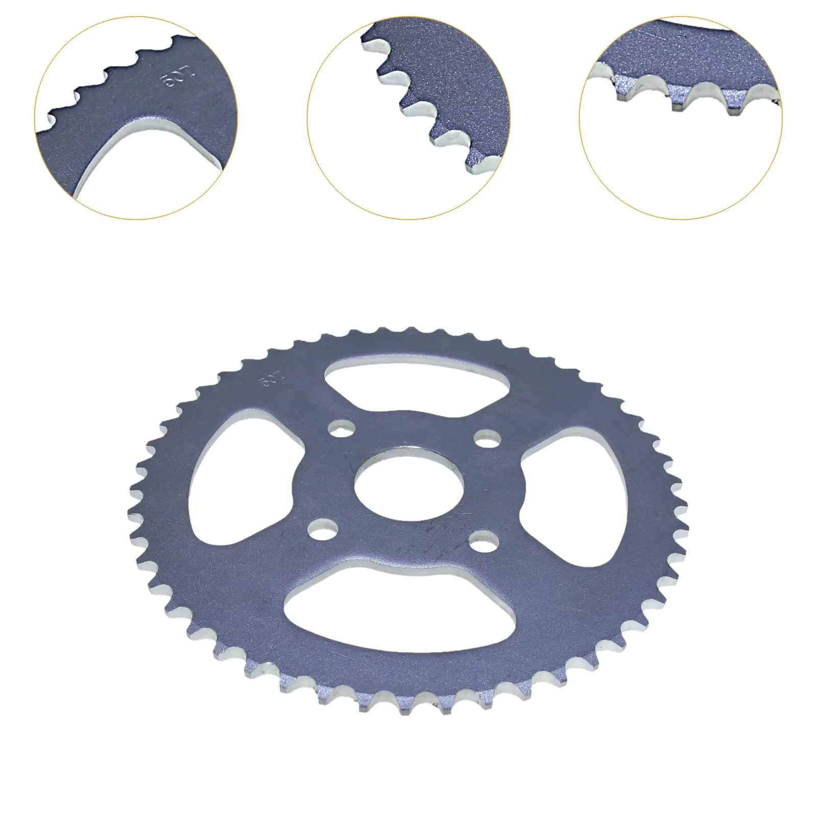 Pignone per moto a 4 fori Facile da installare 420 50T Parti Powersports ad alta resistenza Parti di motociclette per quattro ruote BT200x