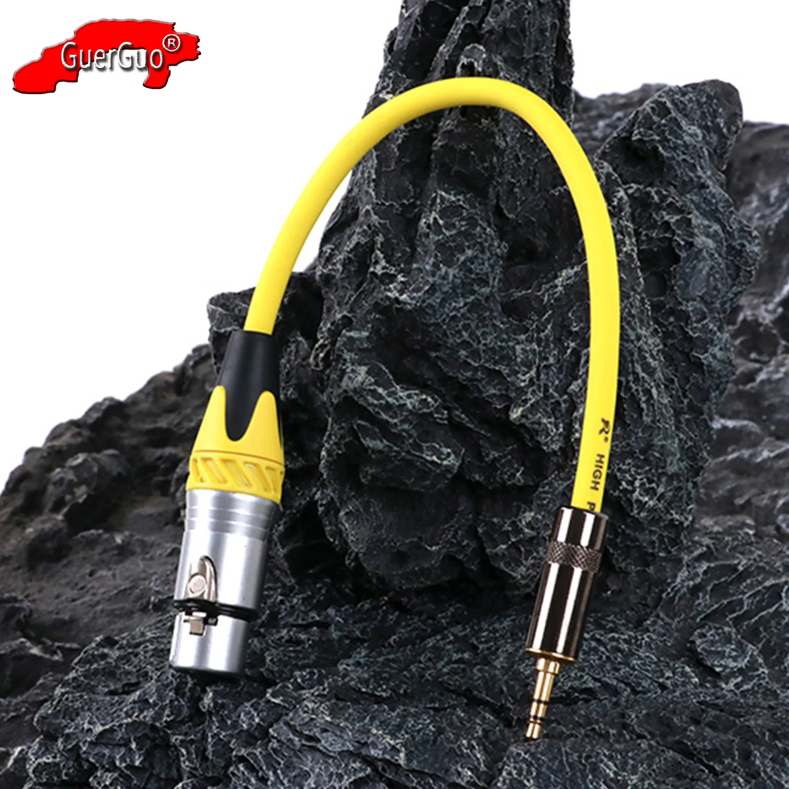 

3.5mm Stereo Jack to XLR Audio Extension HiFi Cable Adapter,3Pin XLR Female to 1/8" Male Aux MIC Interconnect Cord for Amplifier