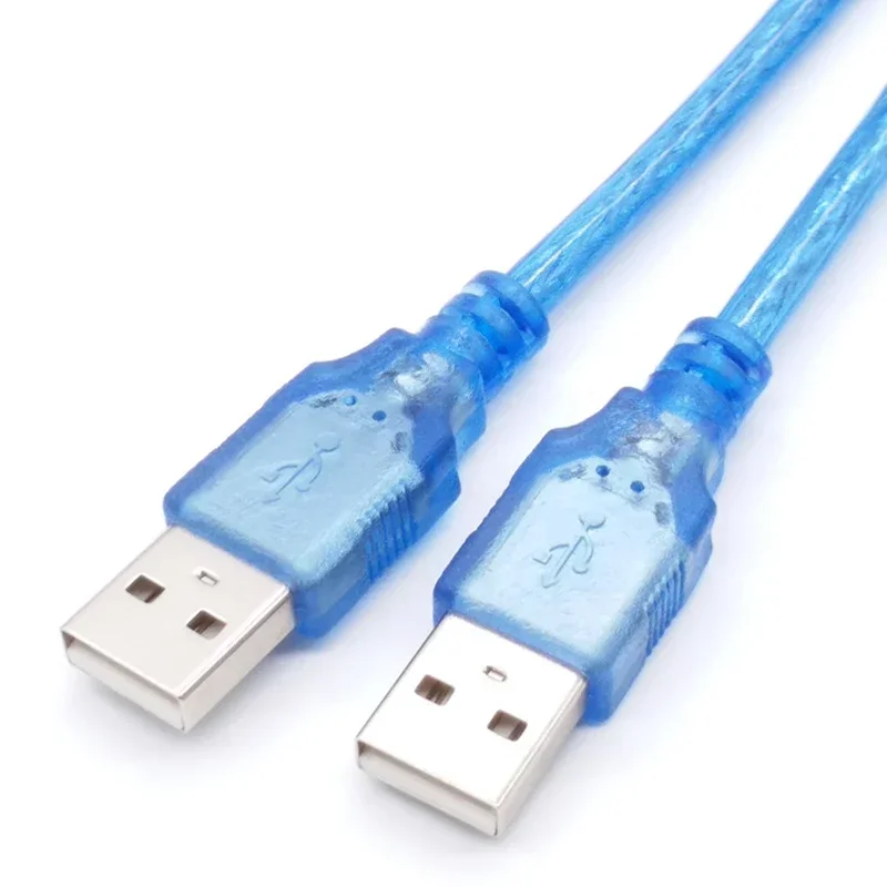 High Speed USB 2.0 Extension Cable 0.3M 1M 2M 3M 5M 10m Transparent Blue Male To Female / male USB Extension Cord Copper cable