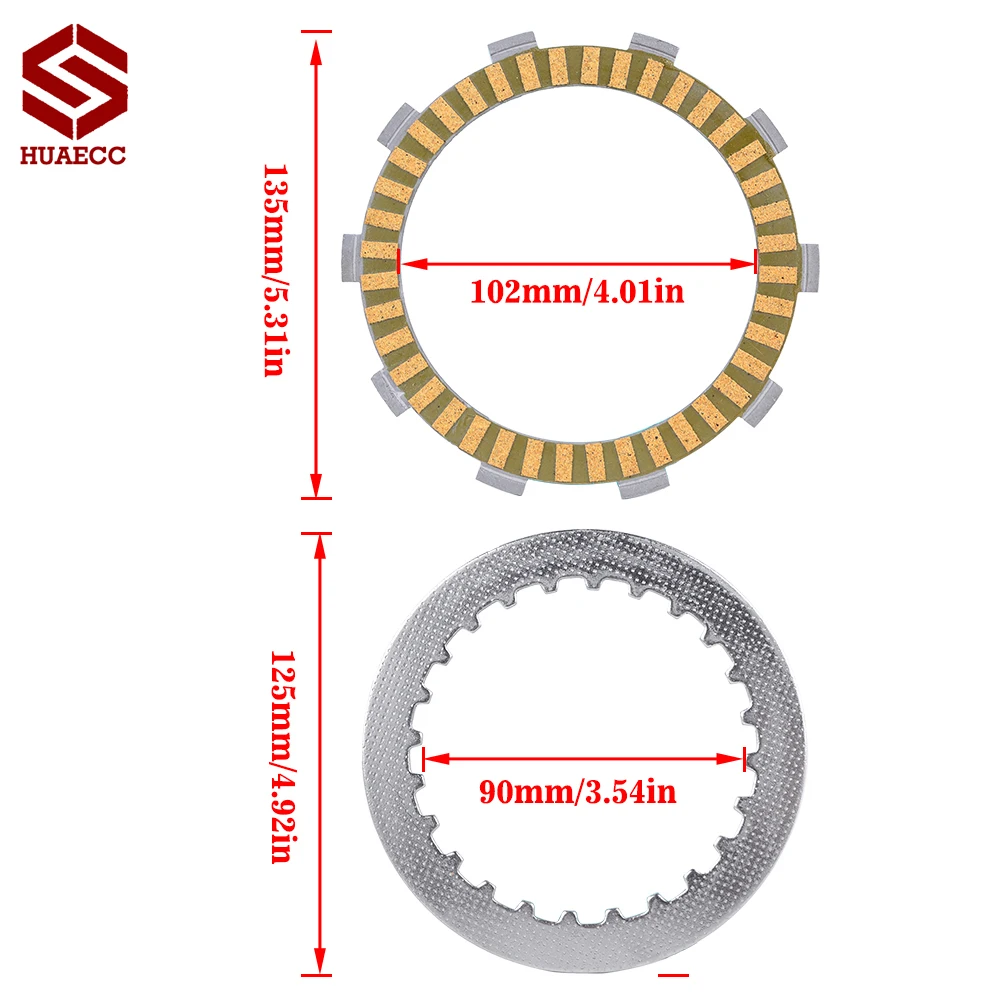 Clutch Friction Disc Plates for Honda Steed 400 NV400 CJ CK CS CV NT400 Bros 400 NC25 VT500 ED EF VRX400T NC33 NV400 Shadow