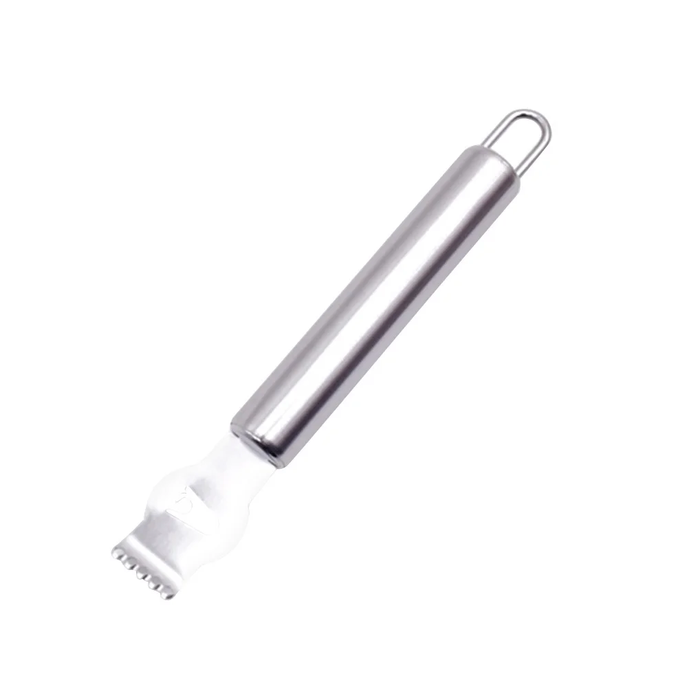 

Stainless Steel Lemon Zester Peeler For Kitchen Fruit Orange Citrus Scraper Bar Tool Five Holes Satin Handle Dishwasher