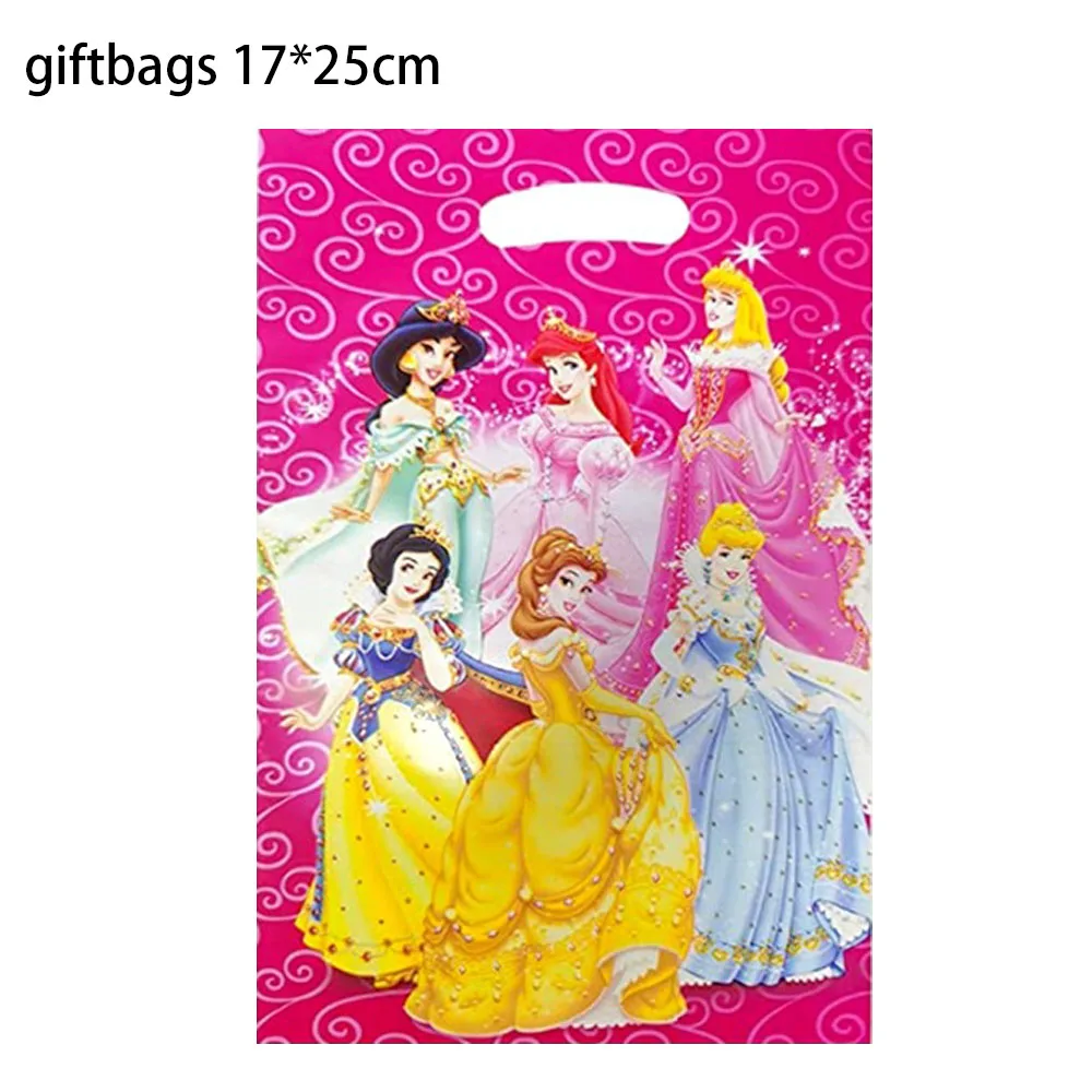 Disney Princess Baby Shower Party Favor Gift Bags Snow White Candy Bag Handle Loot Bags Princess Theme Birthday Party Decoration