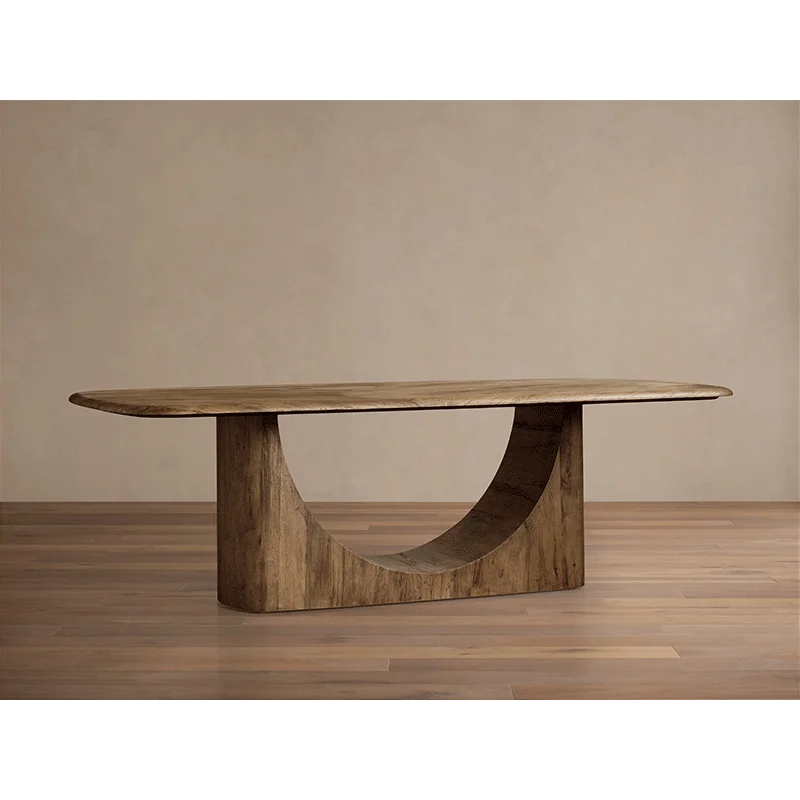 *New Arrival Luxury Furniture Meticulously Crafted Distinctive Solid Wood Base Unique Dining Table