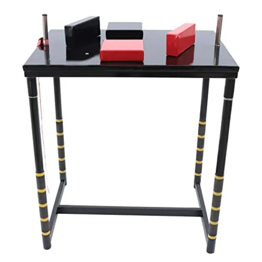 طاولة معدات تدريب مصارعة الذراع للاستخدام المنزلي في صالة الألعاب الرياضية والنادي مع وضع وسادات قابلة للتعديل للممارسة التنافسية والتزلج