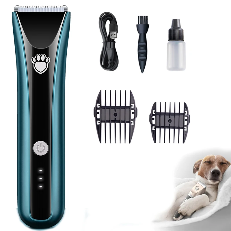 

Cordless IPX7 Waterproof Pet Grooming Trimmer Kit, Dog Cat Professional Electric Pet Haircut Fader