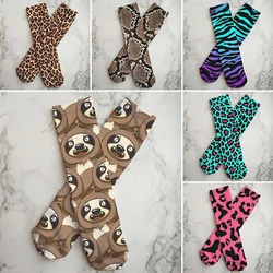 Hot Leopard Print Women 40CM Mid Socks Fashion Sexy Classic Harajuku Socks Comfortable Breathable Novelty Long Socks Role Play