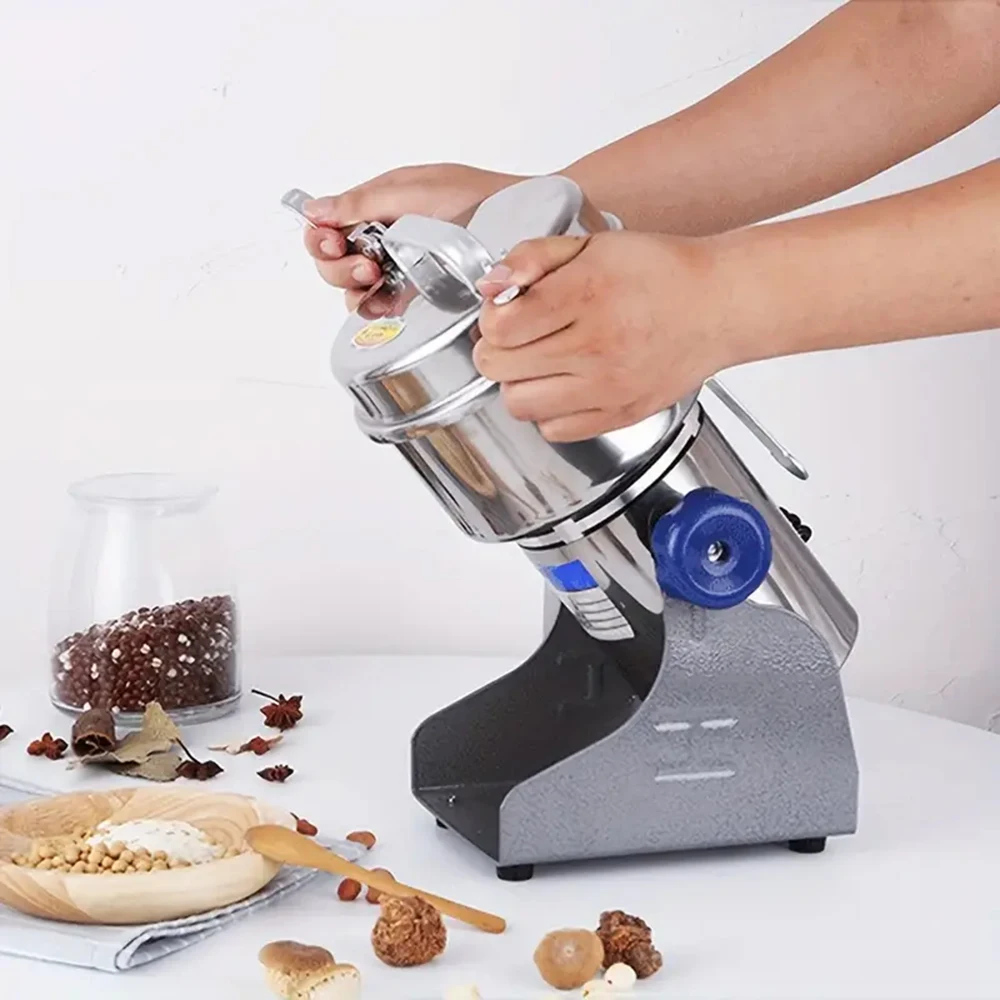 800G Elektrische Getreidemühle aus 304 Edelstahl, Hochgeschwindigkeits-Multifunktions-Zerkleinerer für Gewürze, Kaffee und Trockenfutter – Detail 7