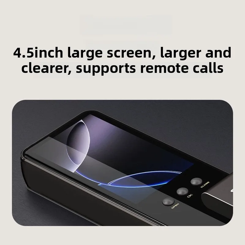 Smart door lock 3D facial recognition large screen cat eye fingerprint password