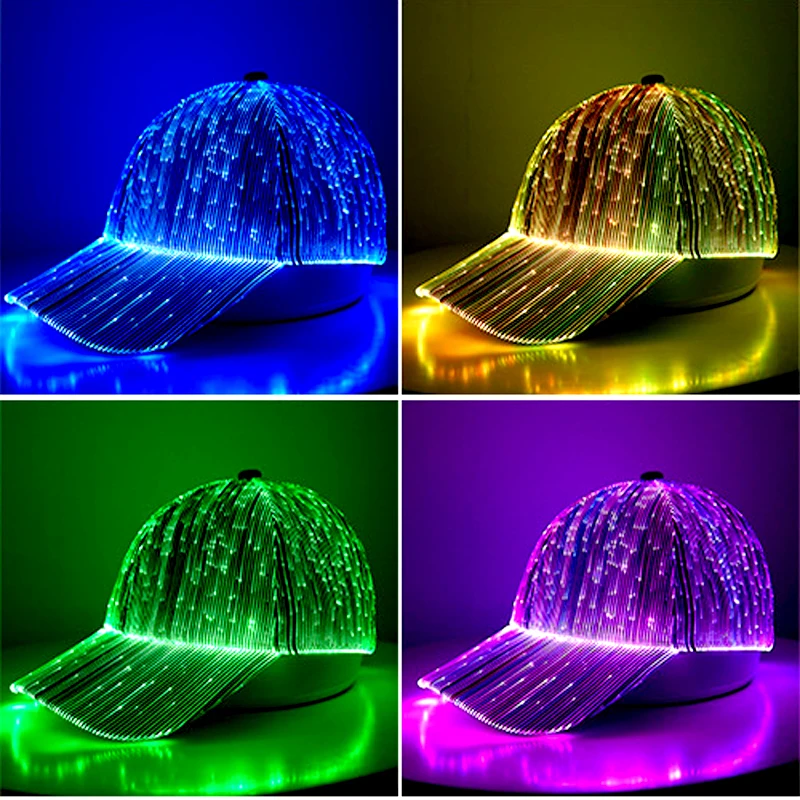 Colorful Led Cap LED Baseball Cap flash LED Glowingt Cap Multi-functional Illuminated Hat Christmas Festival Gifts