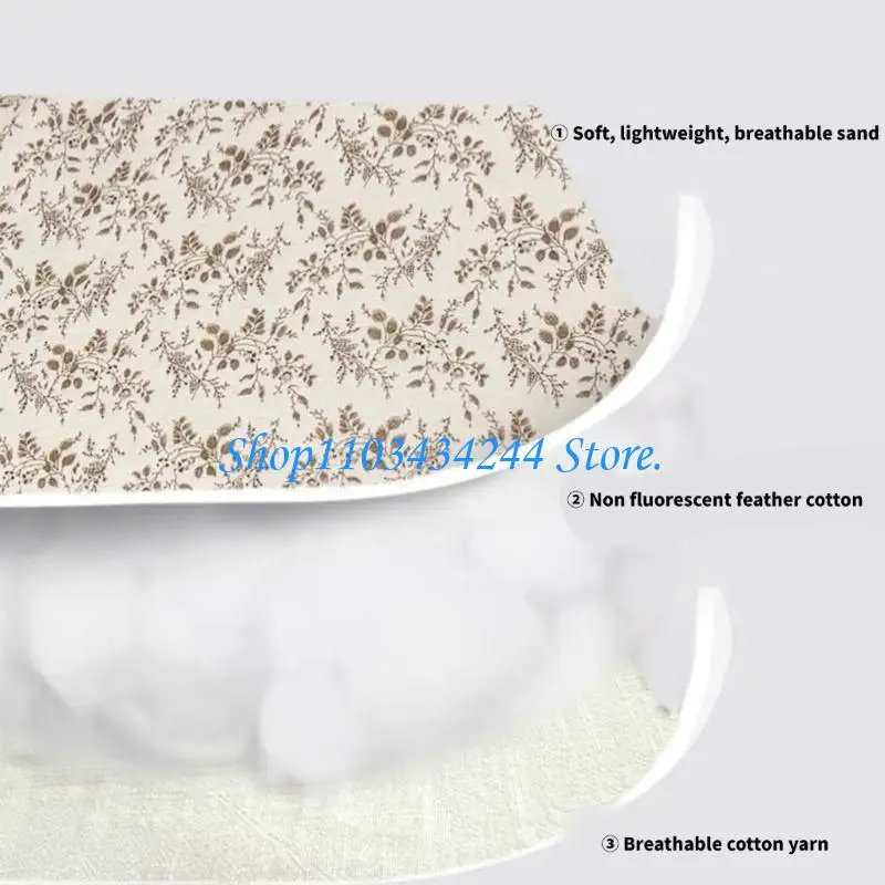  Breathable Baby Strollers Cushion & Pillow Set Lace Edging Year Round Comfort