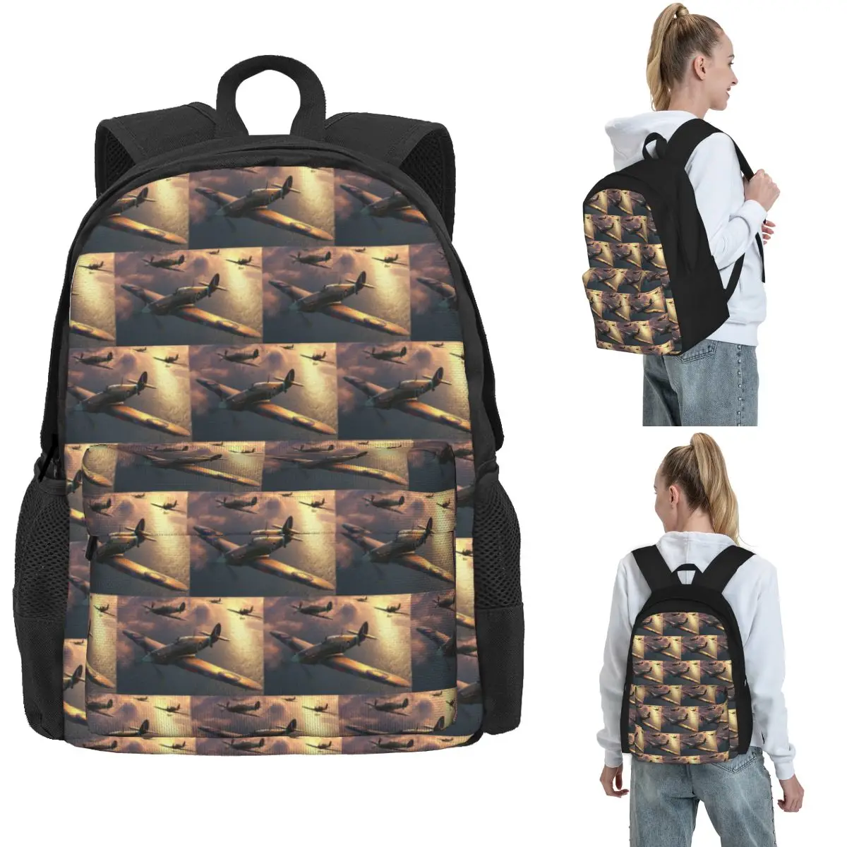 

Hawker Hurricane Patrol Legacy In The Skies Backpack Hot Sale Daypack Boys Girls BookBag School Bag Shoulder Bags for Men Women