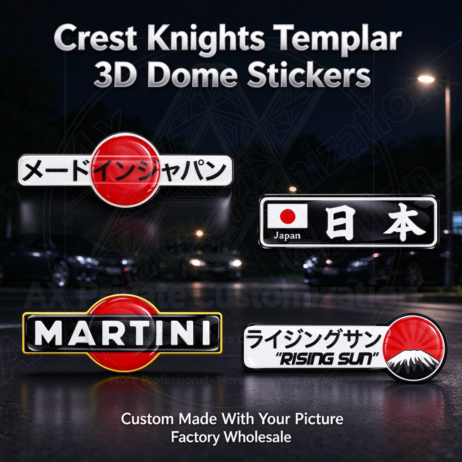 3D Dome Epoxy Sticker, Made in Japan Vinyl Decal, Custom Photo Personalized Car Motorcycle Helmet Laptop Trolley Case Sticker