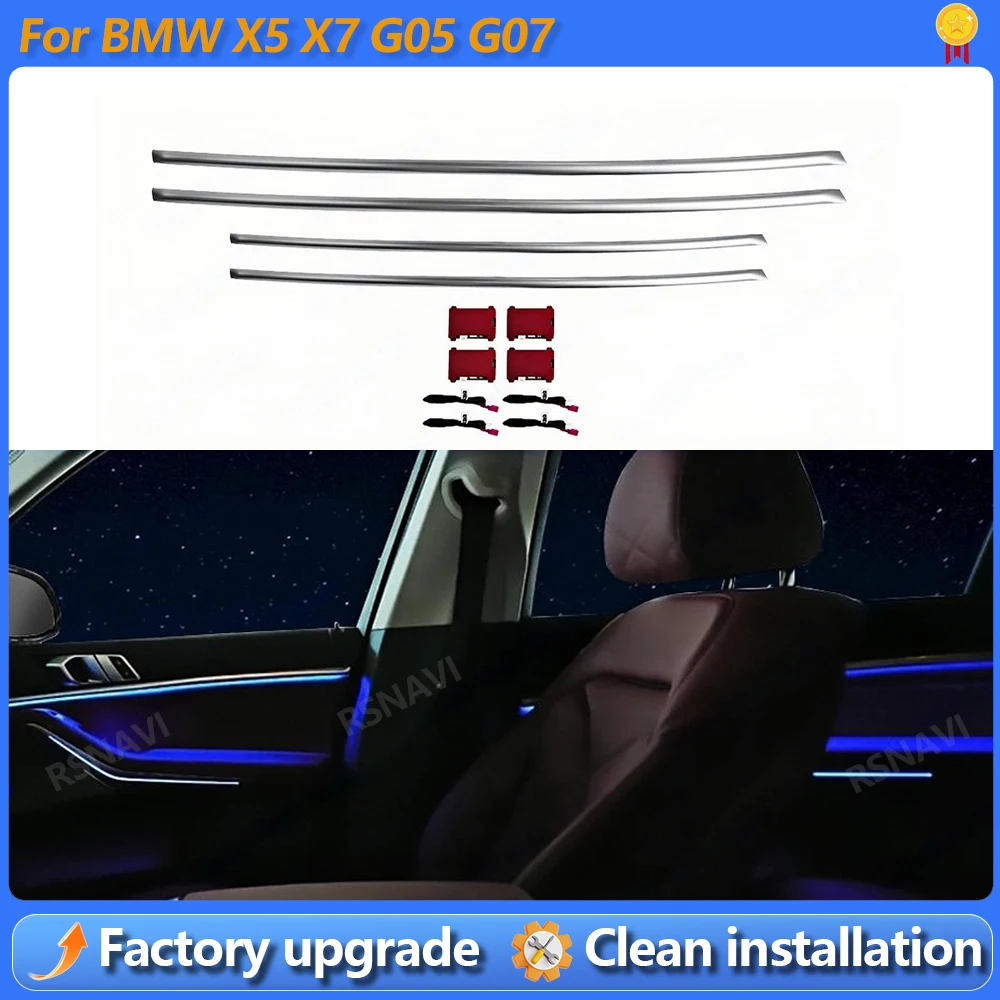 

11 Colors LED Door Panel Ambient Light For BMW X5 X7 G05 G07 Decorate Atmosphere Lamp Car Interior Guide Fiber Strip Door Light