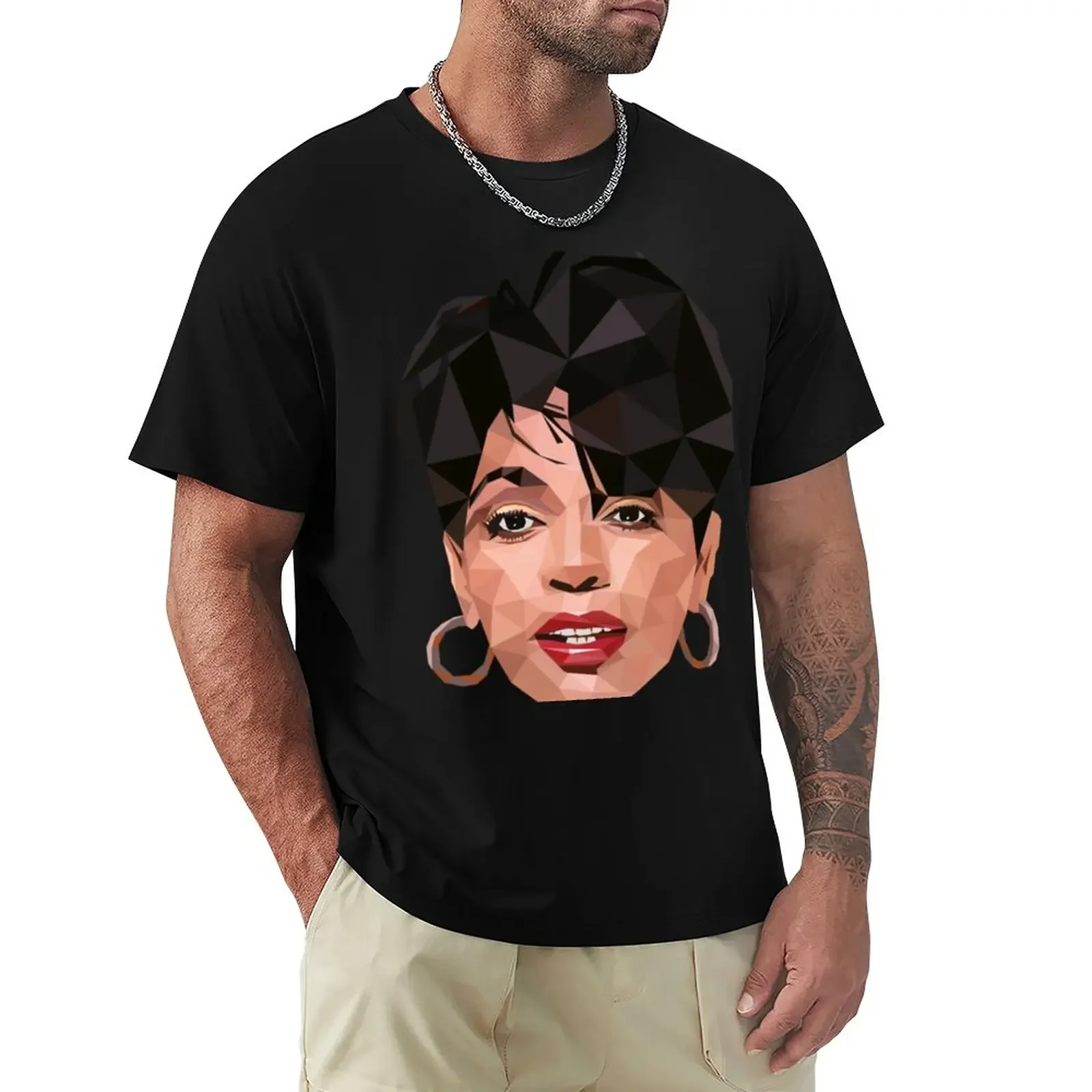 Mrs Anita Baker Low Poly Art T-Shirt T-Shirt boys whites graphics summer top mens cotton t shirts