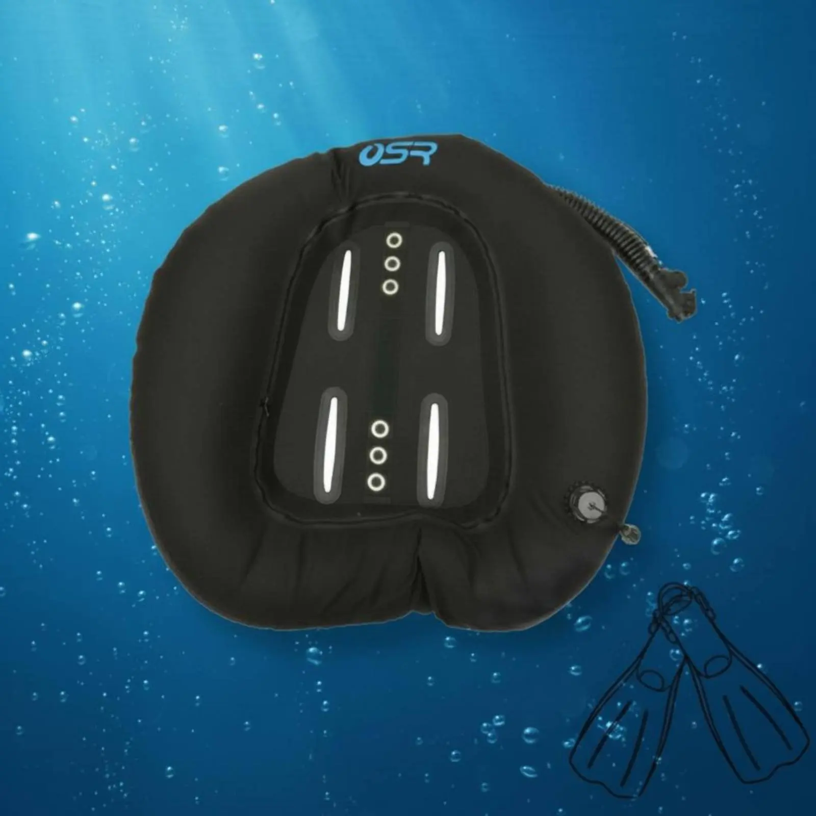 

Dual-Tank Tank Buoyancy Compensator 60 Lb Lift Double Cylinder Buoyancy Compensator Underwater Gear 1000D Outer Shell