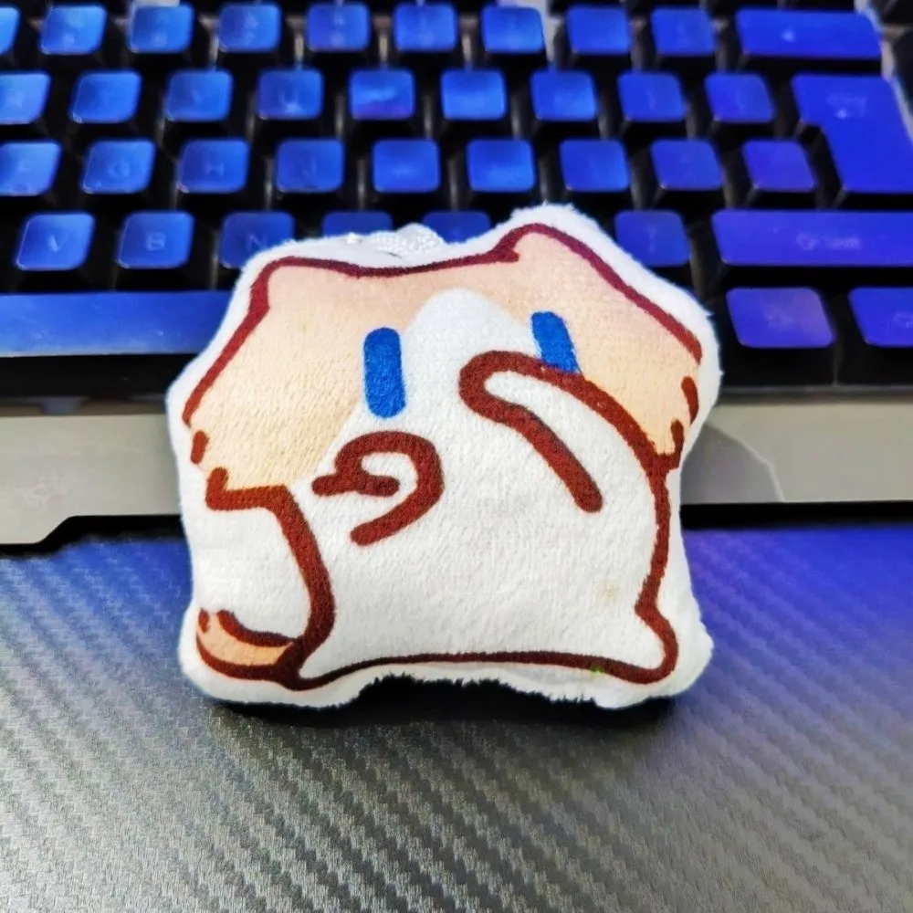 Press Sound Cat Plush Sound Keychain Abstract Cartoon Stuffed Cat Pendant Lint Resistant Soft Filling Fun Voice Cat