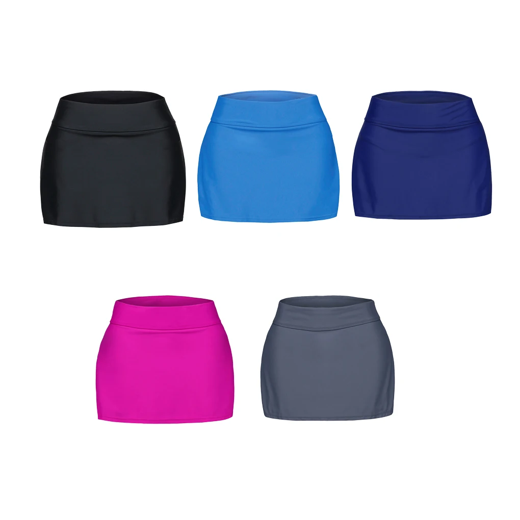 Swimming Skirt Breathable Good Elasticity Drawcord Good Fit Causal Skin Friendly Lightweight A-shaped Swimwear