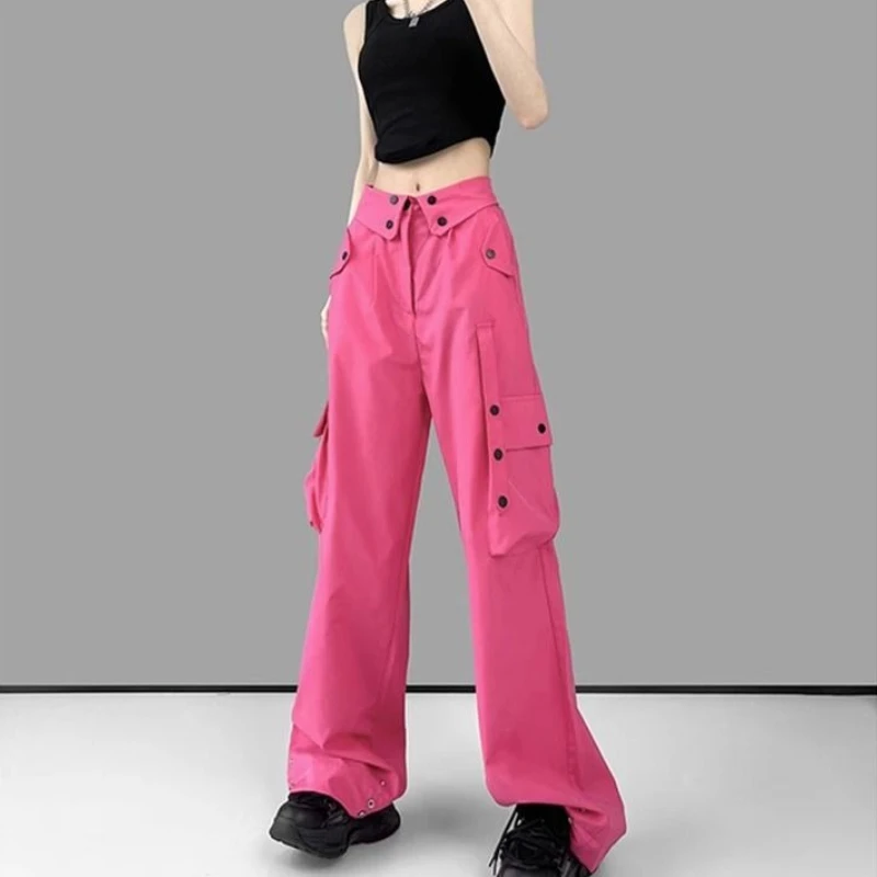 カーゴパンツ女性の服カジュアル Y2k ストリート原宿韓国ファッション綿弾性オリジナル G ハイウエスト女性のズボン