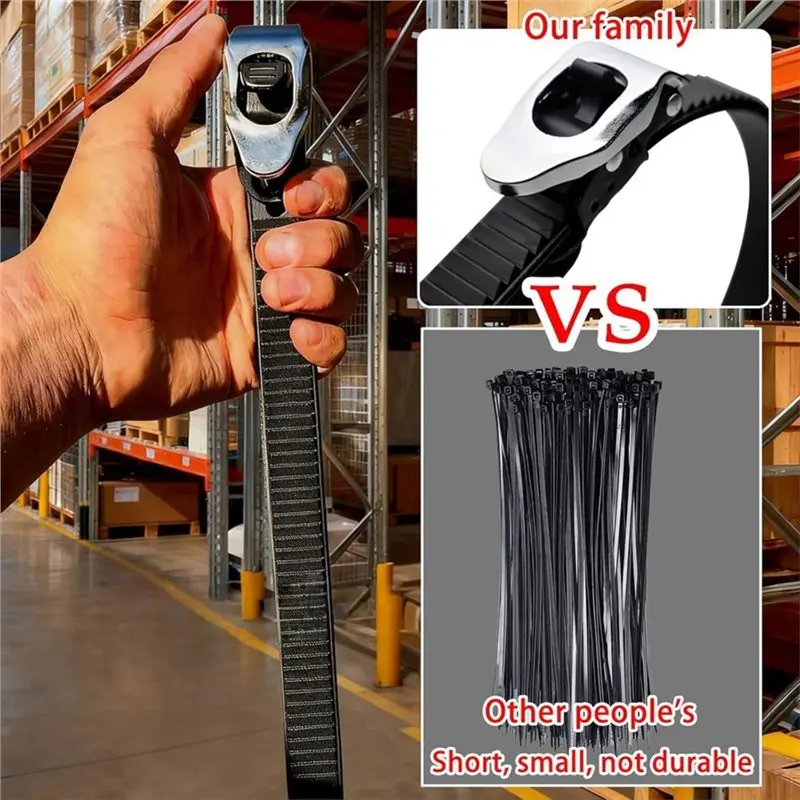 TFTP-Reusable Ratchet Zip Ties 20 Inch Adjustable Locking Cable Ties Outdoor Securing Strap