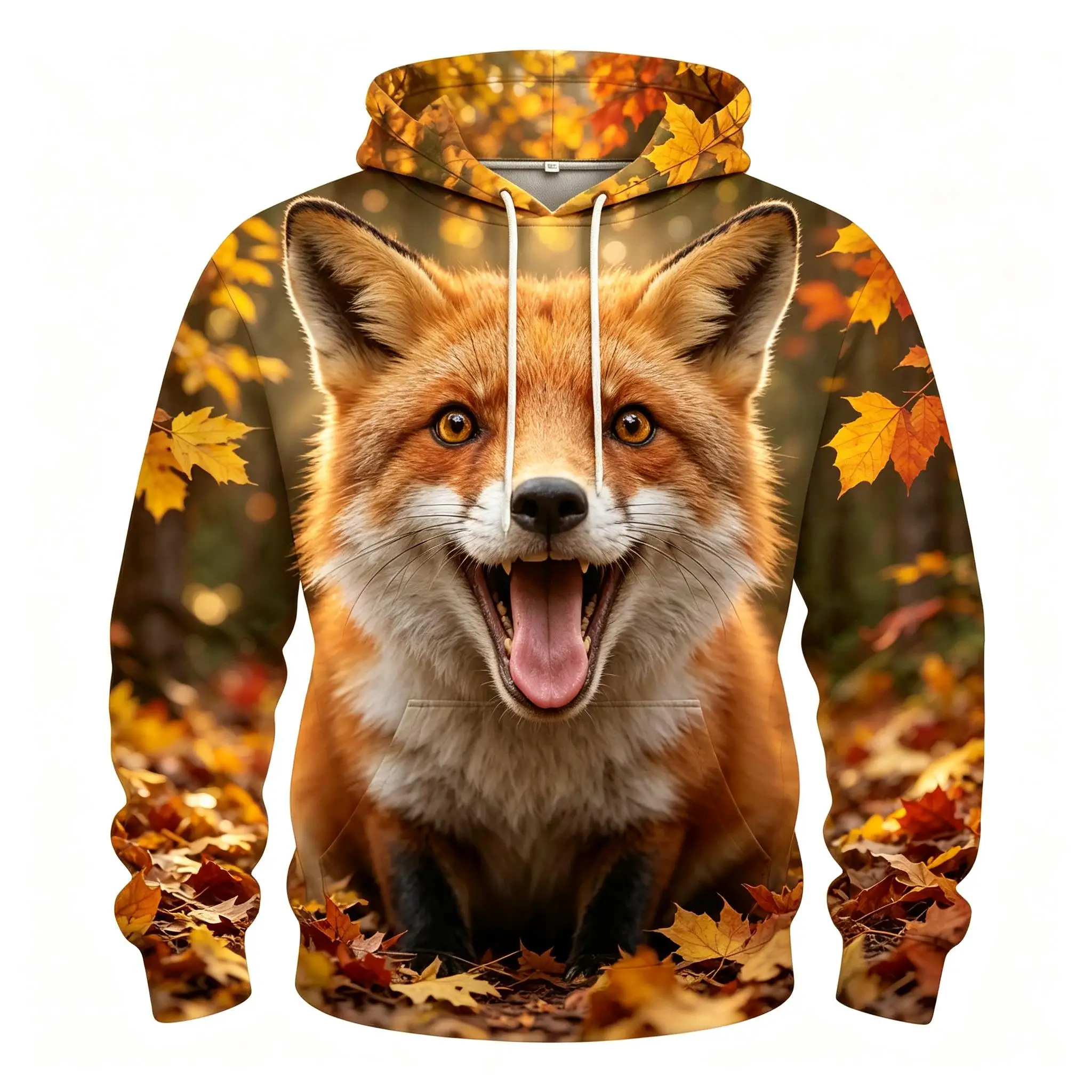 Men's Hoodie Cute Laughing Koala Forest Print Long Sleeve Pullover Sweatshirt for Outdoor Adventure Daily Wear