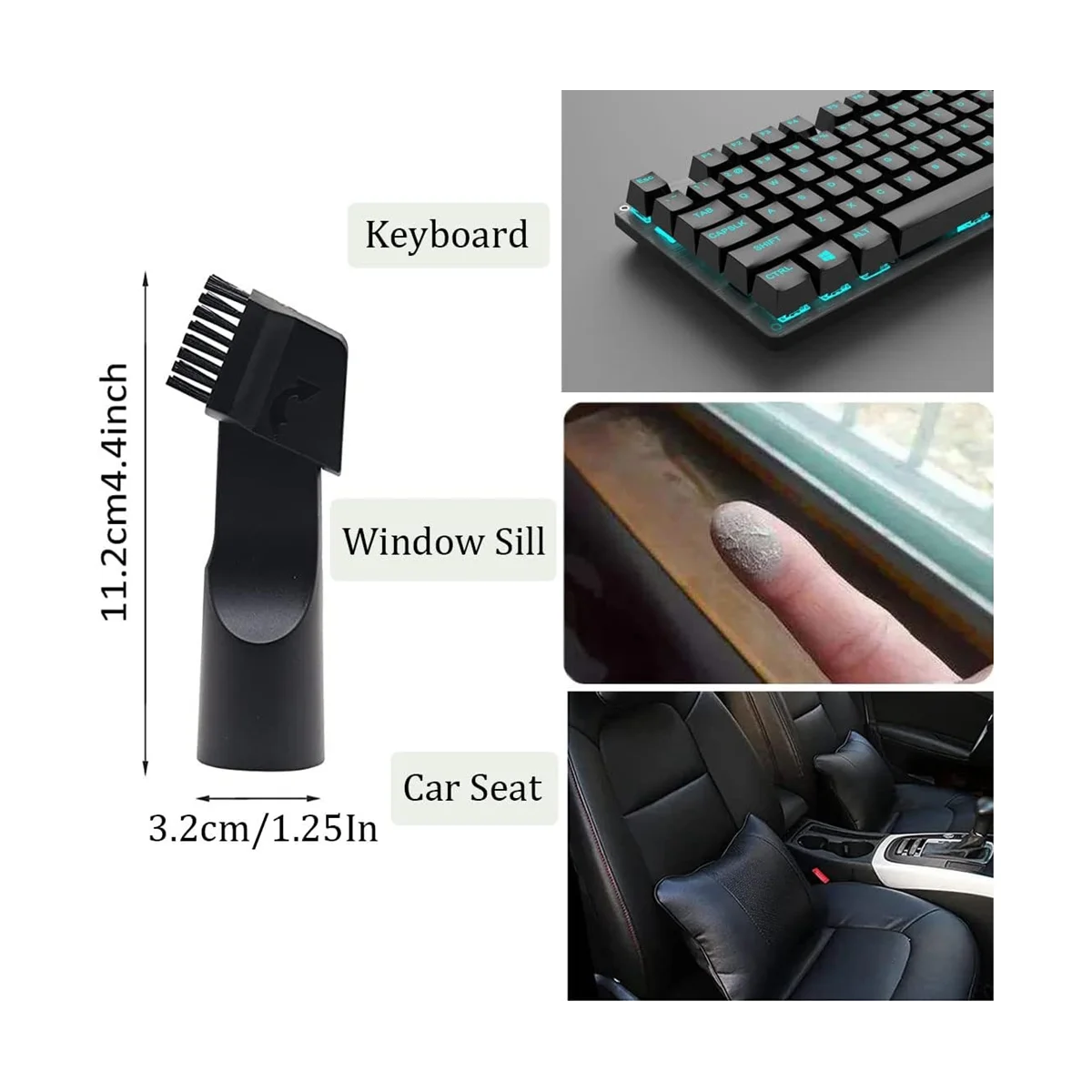 A14G-1 Accessori e accessori per aspirapolvere da 1/4 di pollice, ugello di fissaggio per spazzola per aspirapolvere per pulizia domestica, bocchetta a lancia flessibile