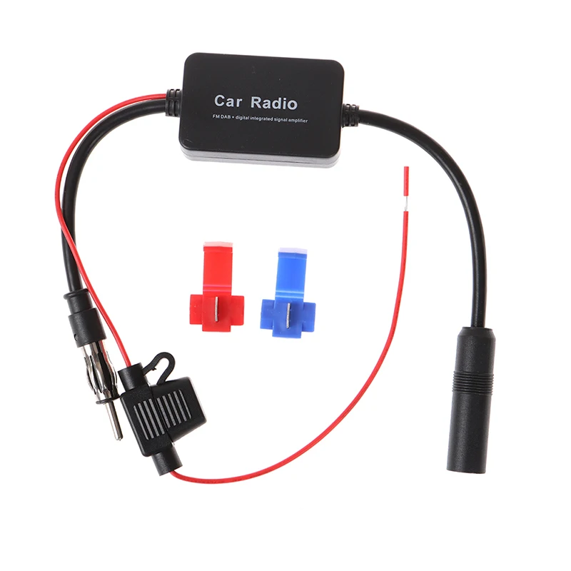 1Set Car Stereo FM & AM Radio Signal Antenna Aerial Signal Amp Amplifier Booster Cable