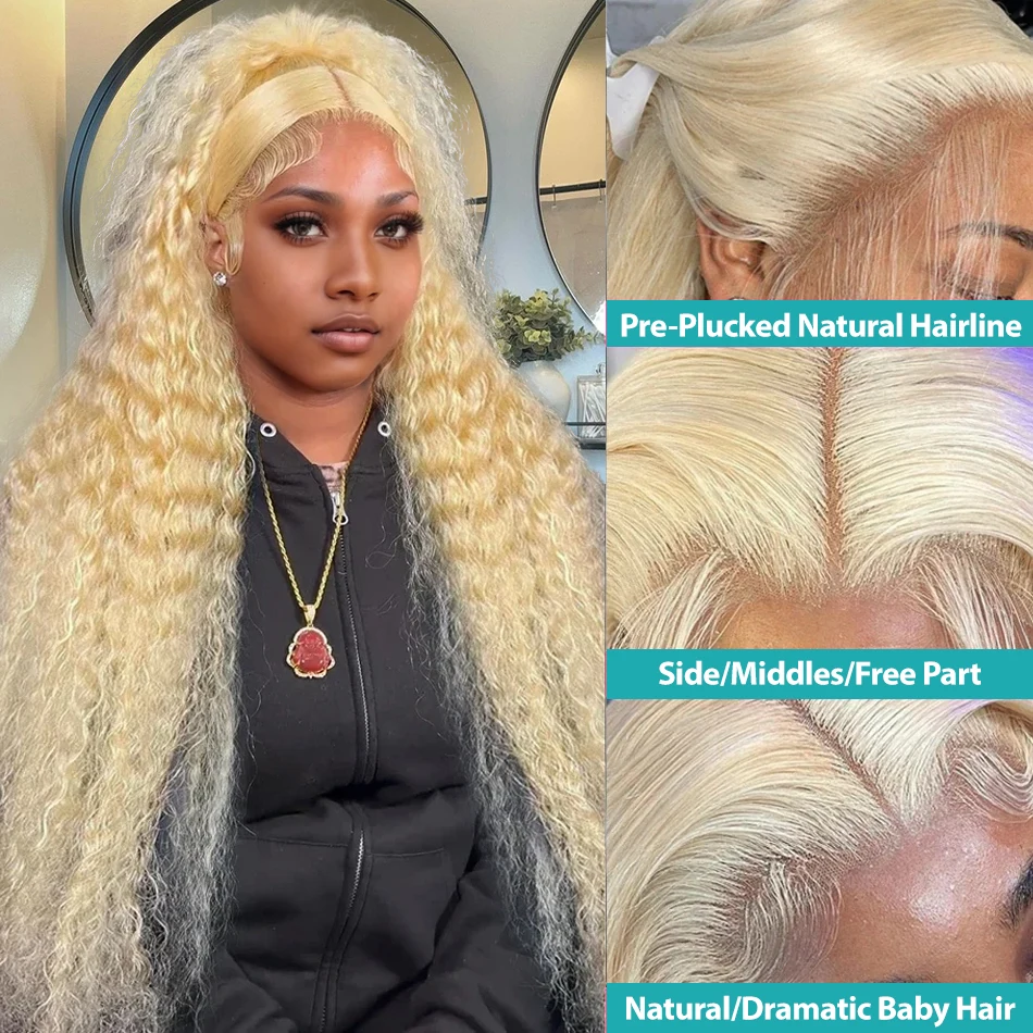 613 Hd Transparent lace human hair wig 13X4 13x6 Curly Lace Front Human Hair Wigs Deep Wave 38 inch Brazilian Frontal Wigs