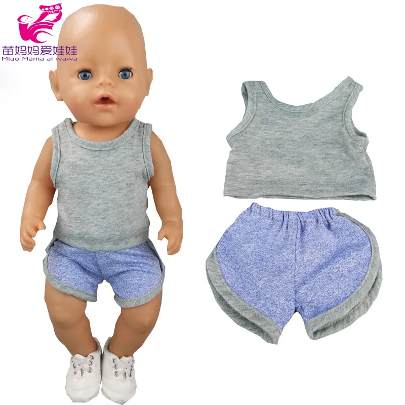 Doll Unicorn Romper Clothes for 40cm 43cm Born Baby Doll Wear Sets for 18 Inch Doll Coat Accessories Toys Wear