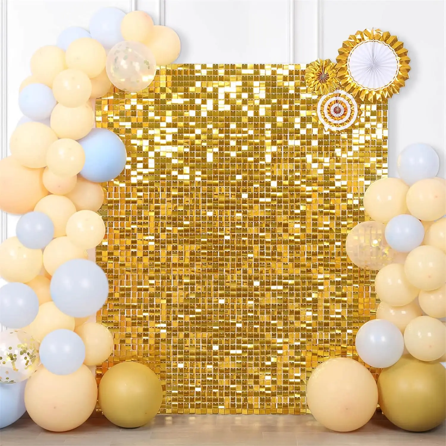 

Gold Giltter Backdrop Panels 24pcs Shimmer Wall Backdrop for Party Wedding Birthday Engagement Parties Anniversary Decoration (6