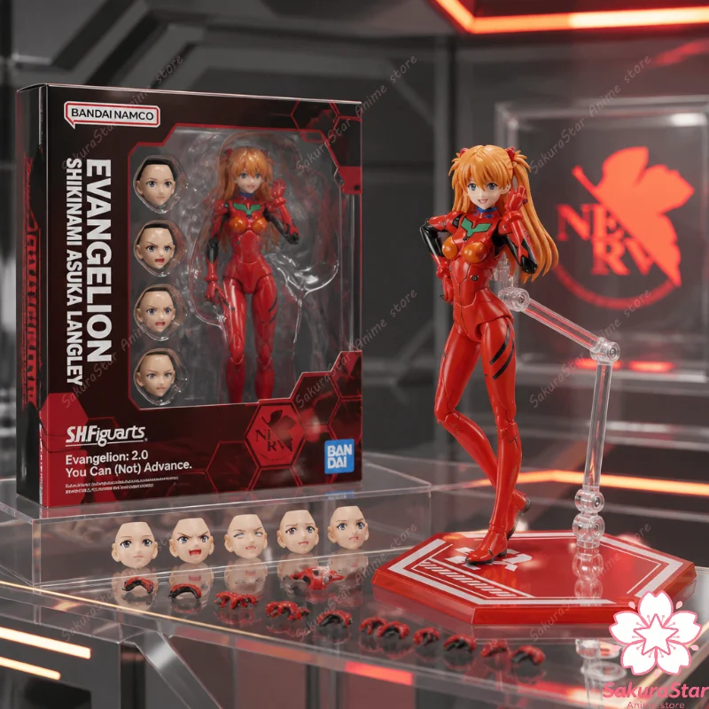 

【In stock】Bandai SHF Asuka Langley EVA New Theatrical Version Finished Action Figure Collectible Model Toy Gift