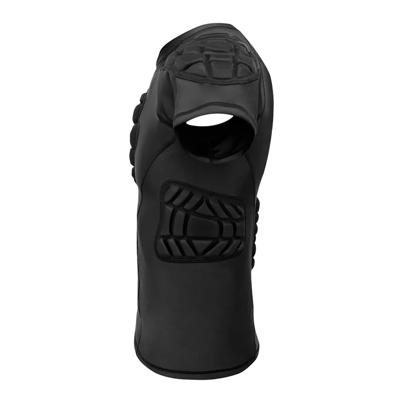 Lightweight Football Basketball Soccer Goalkeeper Protective Gear Men Soft Padded Short Sleeve Jersey T-shirt/Compression Shorts