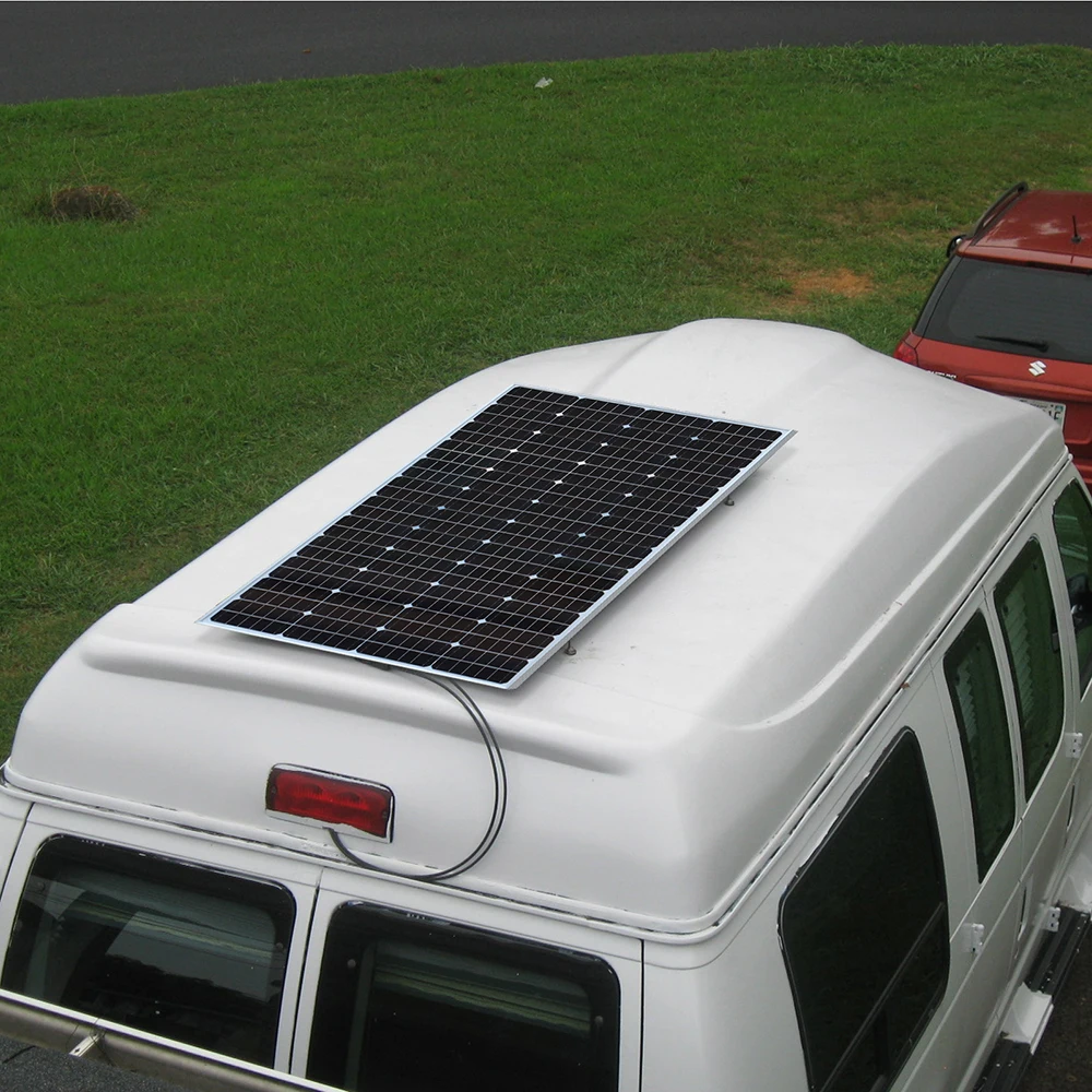 لوحة شمسية زجاجية 26.4 فولت 200 وات |   شاحن بطارية الألواح الشمسية الصلبة أحادية البلورية بقدرة 400 وات، طاقة الخلايا الشمسية الكهروضوئية المنزلية