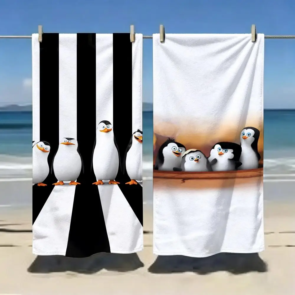 Comedy Cartoon T-The Penguins of M-Madagascar Towel Microfiber Soft Beach Towel for Travel Fitness Sauna Bathing Camping