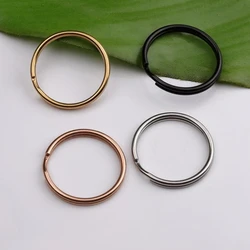 1.5x25mm 5pcs/lot Mirror Polish Stainless Steel Keyring Split Ring Key Ring For Key Chain Keychain Diy Jewelry Making Keychain