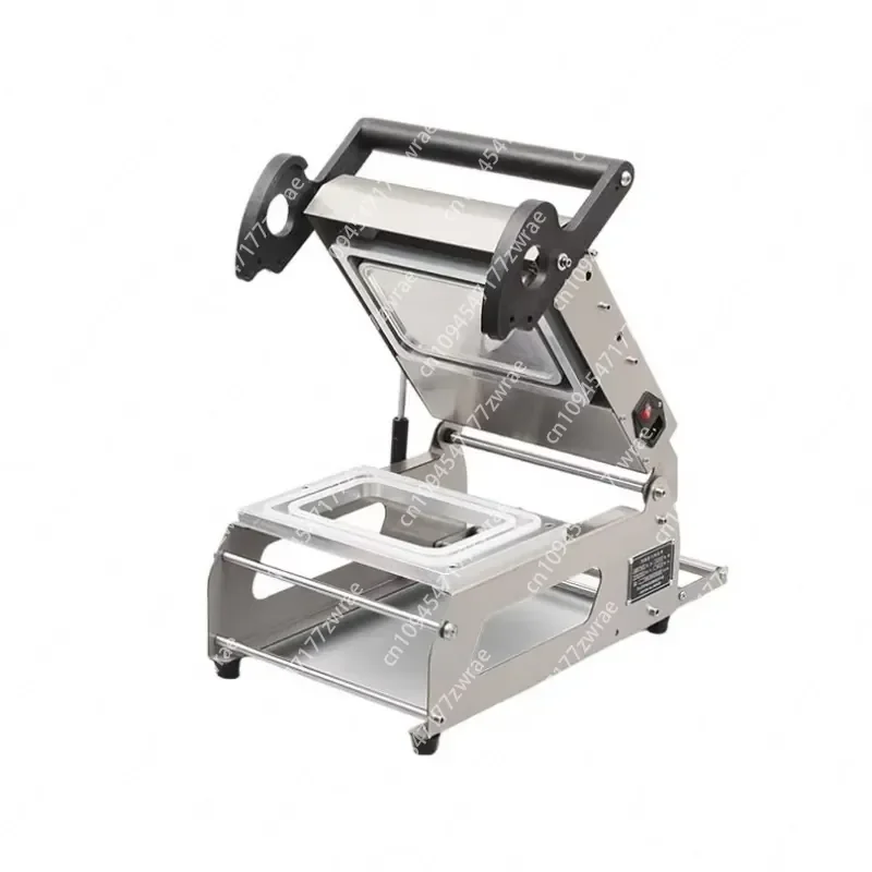 Manual Heat Seal Packing Machine for Fast Food for Rice Vegetables Beverages. Paper Foil Sealer for Beverage Fast Food Shops