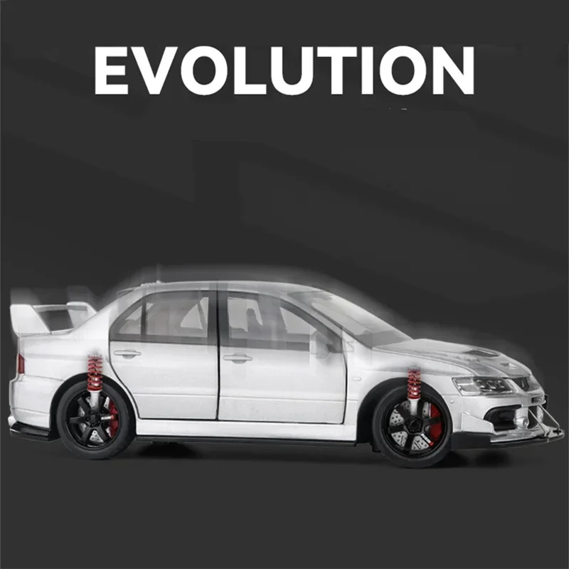 1:32 Mitsubishi Lancer Evolution EVO IX 9 Alloy Sports Car Model Diecast Metal Race Vehicles Car Model Sound Light Kids Toy Gift