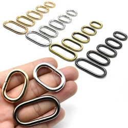 Metal Oval O ring Buckle Bag Strap Ajustment Loop for Leather Craft Bag Strap Webbing Belt Buckle Garment DIY Accessories