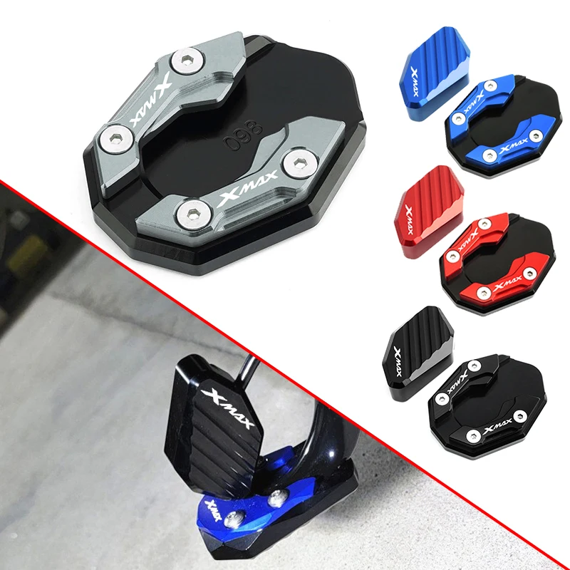 For YAMAHA XMAX X-MAX 125 250 300 400 XMAX250 Motorcycle Accessories Kickstand Side Stand Extension Enlarger Pad Side Bracket