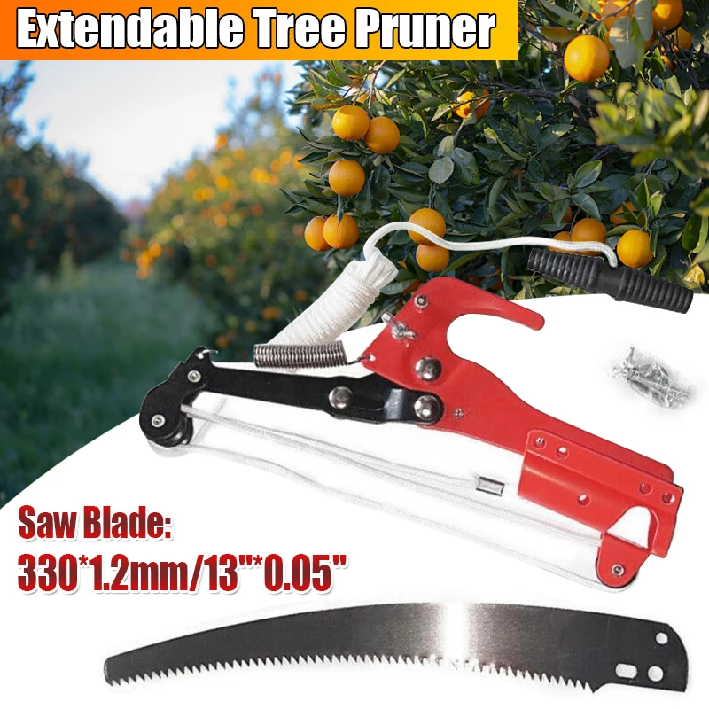 

Manual Extendable Tree Pruner Garden Tool Pole Saw Branch Limb Pruning Blade Fruit Pick Cutter High-carbon SK5 Steel