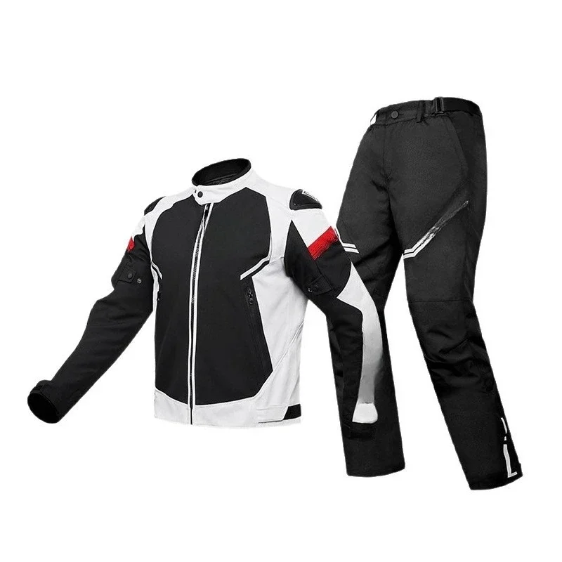 Winter locomotive racing suit motorcycle cycling suit set anti-drop warm waterproof knight equipment