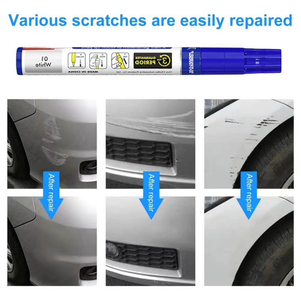 Painting Pen 2Pcs/Set No Smell Strong Coverage Dustproof  Car Touch Up Paint Pen Varnish Pen for Car