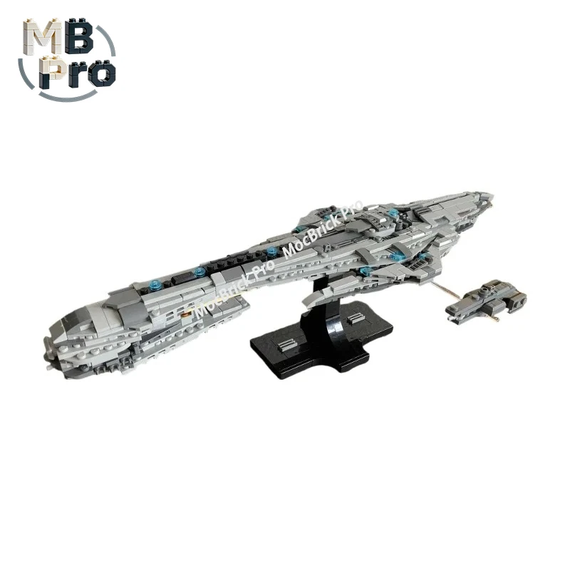 

468PCS Sci-Fi Battle Cruiser MOC Building Set, Creative Spaceship Model for Holiday Gifts and Home Decoration