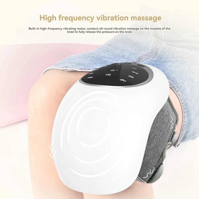 Kabelloses Kniemassagegerät für Infrarotwärme und Vibration, Linderung von Knieschmerzen gegen Schwellungen, steife Gelenke, gestrecktes Bänder