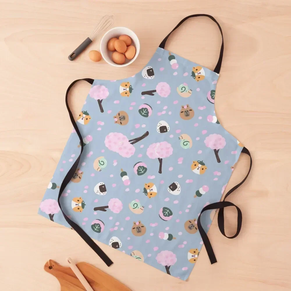 

Bubu and Moonch Sakura Season Pattern Apron Men's Kitchen Kitchen Tools Apron