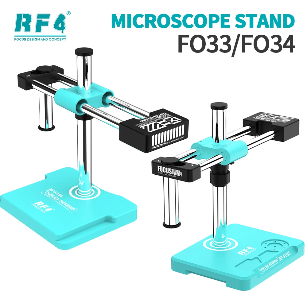 

RF4 RF-FO33/FO34 Adjustable 360° Dual-axis Swing Arm Microscope Stand for Mobile Phone Repair Microscope Support Placement Tools