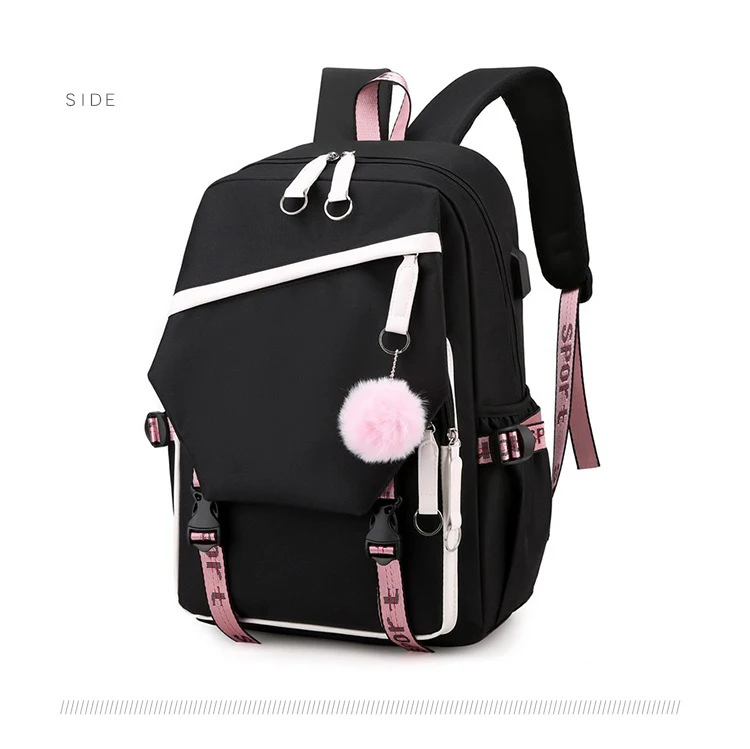 Sanrio Cinnamoroll Backpack for Girls Boys Teenager Children Rucksack Men Women Casual School Bags USB Charging Backpacks