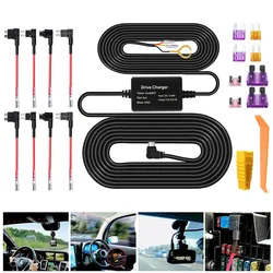 Micro USB 3-Lead ACC Dash Cam Hard Wire Kit 12V/24V to 5V For M300S Parking Monitoring Power Cord For Driving Recorder
