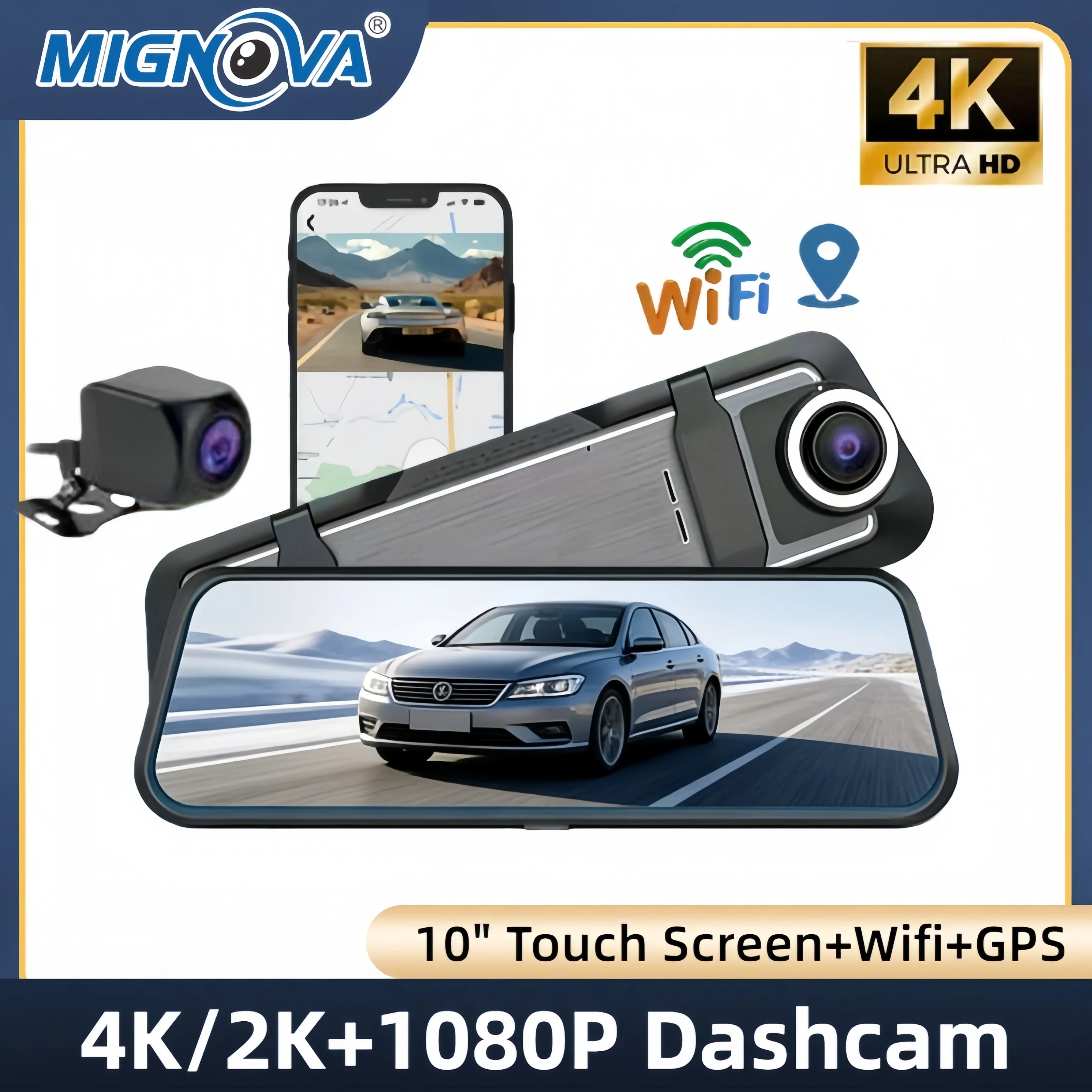 10 Inch 4K Wifi Mir… - image