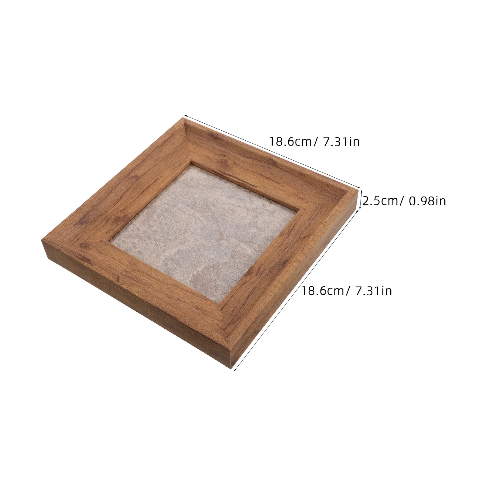 Nail Art Display Stand Acrylic Nail Color Chart Fake Tips Wooden Photo Frame 7.3x7.3 Inch Salon Desk Manicure Accessories