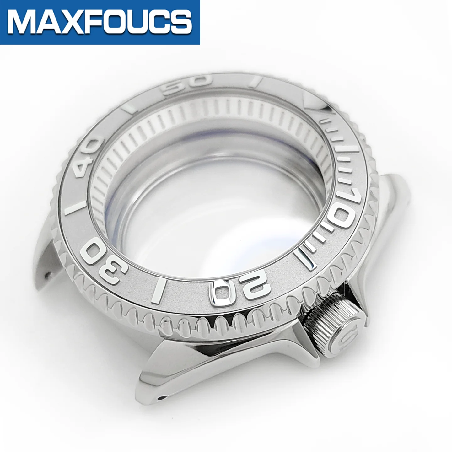 Silberne SKX Klassische Uhrengehäuse mit Glänzender Stahlausführung MOD NH35 NH36 4R36 Mit 3-Uhr-Krone Saphirglas Maßgefertigtes Zubehör – Detail 11